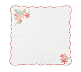 Marina Napkin in White & Multi Set of 4 by Kim Seybert at Fig Linens and Home - 4