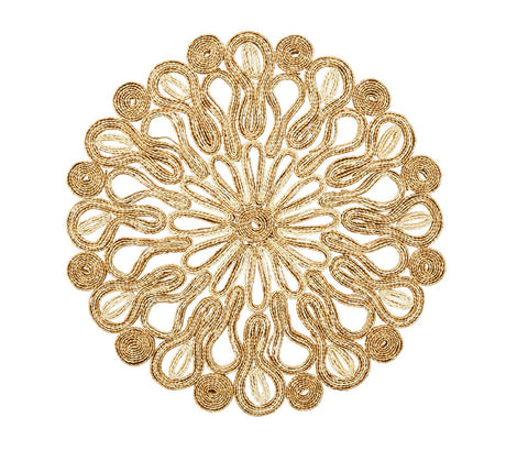 Marisol Placemat in Ivory & Natural Set of 4 by Kim Seybert at Fig Linens and Home