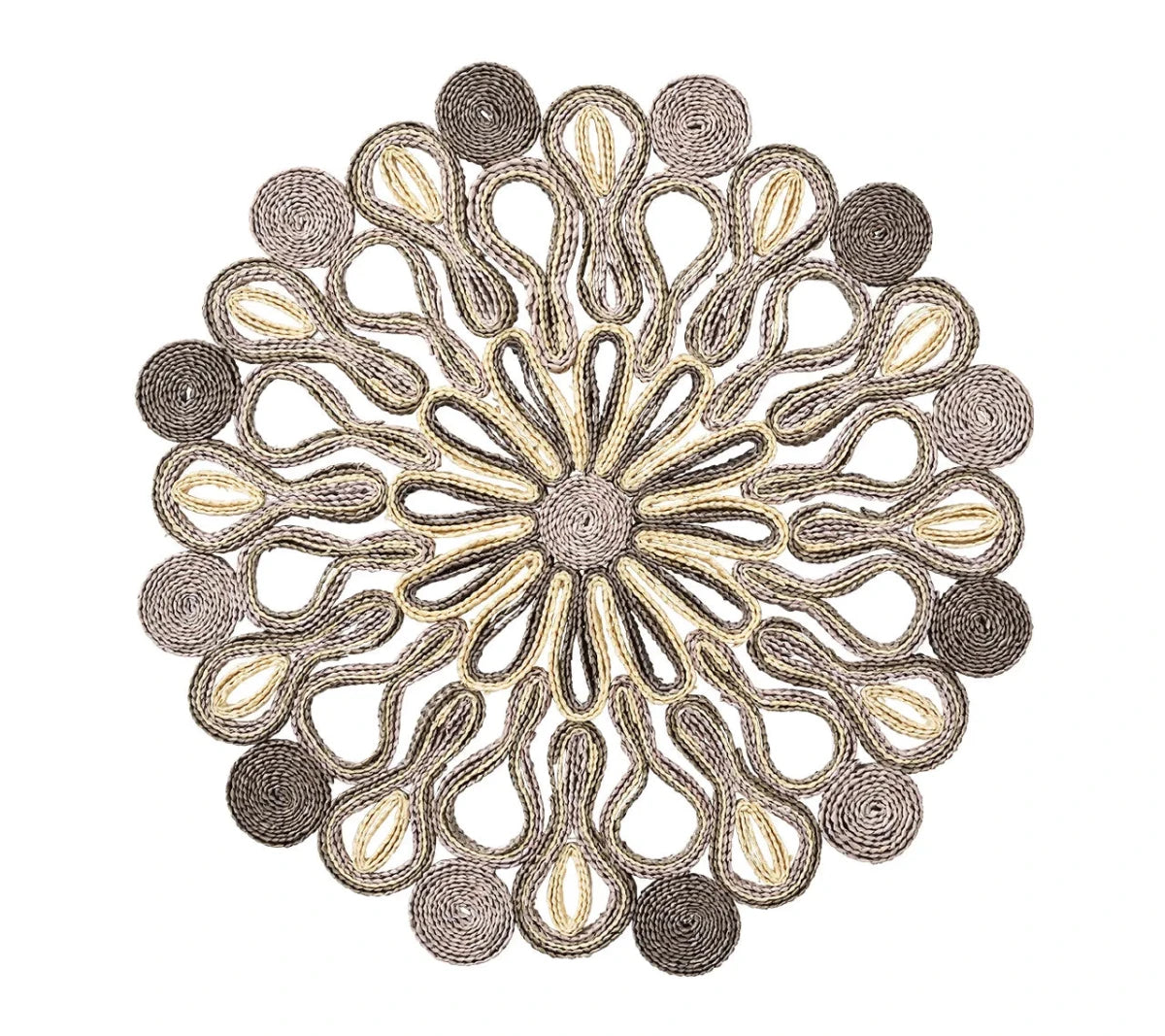 Marisol Natural/Grey Placemat | Kim Seybert at Fig Linens and Home