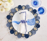 Marisol Placemat in Navy & Blue Set of 4 by Kim Seybert - Lifestyle at Fig Linens and Home 2