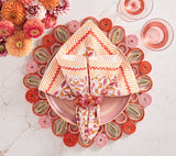 Marisol Placemat in Pink & Orange | Kim Seybert Placemats at Fig Linens and Home - Lifestyle 1