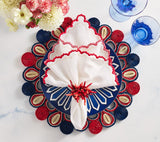 Marisol Placemat in Red, White & Blue Set of 4 by Kim Seybert - Patriotic Table Linens 3