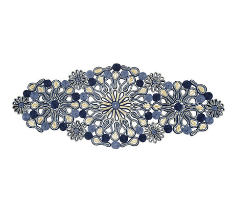 Marisol Runner in Blue & Natural by Kim Seybert at Fig Linens and Home 1