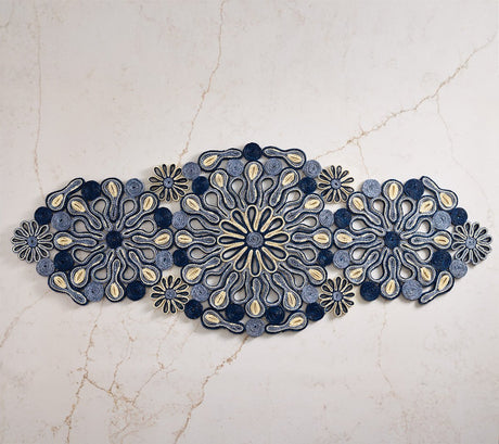 Marisol Runner in Blue & Natural by Kim Seybert at Fig Linens and Home 3