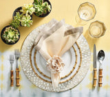 Marquis Placemat in Champagne Set of 4 by Kim Seybert - Lifestyle 1 at Fig Linens and Home