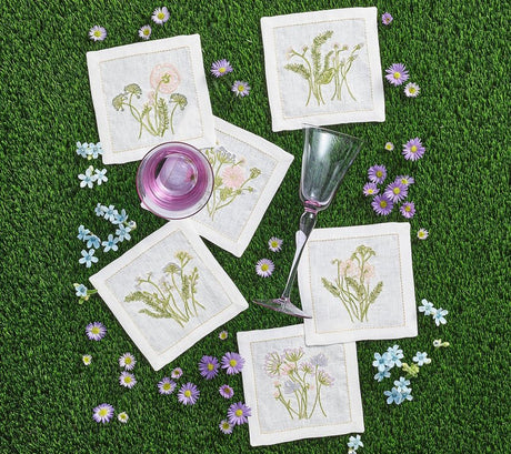 Meadow Cocktail Napkins in Gift Box by Kim Seybert at Fig Linens and Home - View 2
