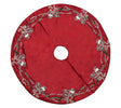 Merry Garland Tree Skirt in Red, Green & Gold Kim Seybert at Fig Linens and Home 1