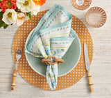 Mira Napkins in Seafoam & Green Set of 4 by Kim Seybert at Fig Linens and Home - Lifestyle 4