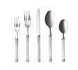 Mirage 5-Piece Place Setting in White & Silver by Kim Seybert at Fig Linens and Home - View 1