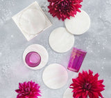 Lifestyle - Mirage Drink Coasters in Iridescent Set of 6 in a Caddy by Kim Seybert at Fig Linens and Home