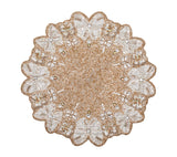 Monarch Placemat in Champagne & Crystal Set of 2 by Kim Seybert at Fig Linens and Home - 1