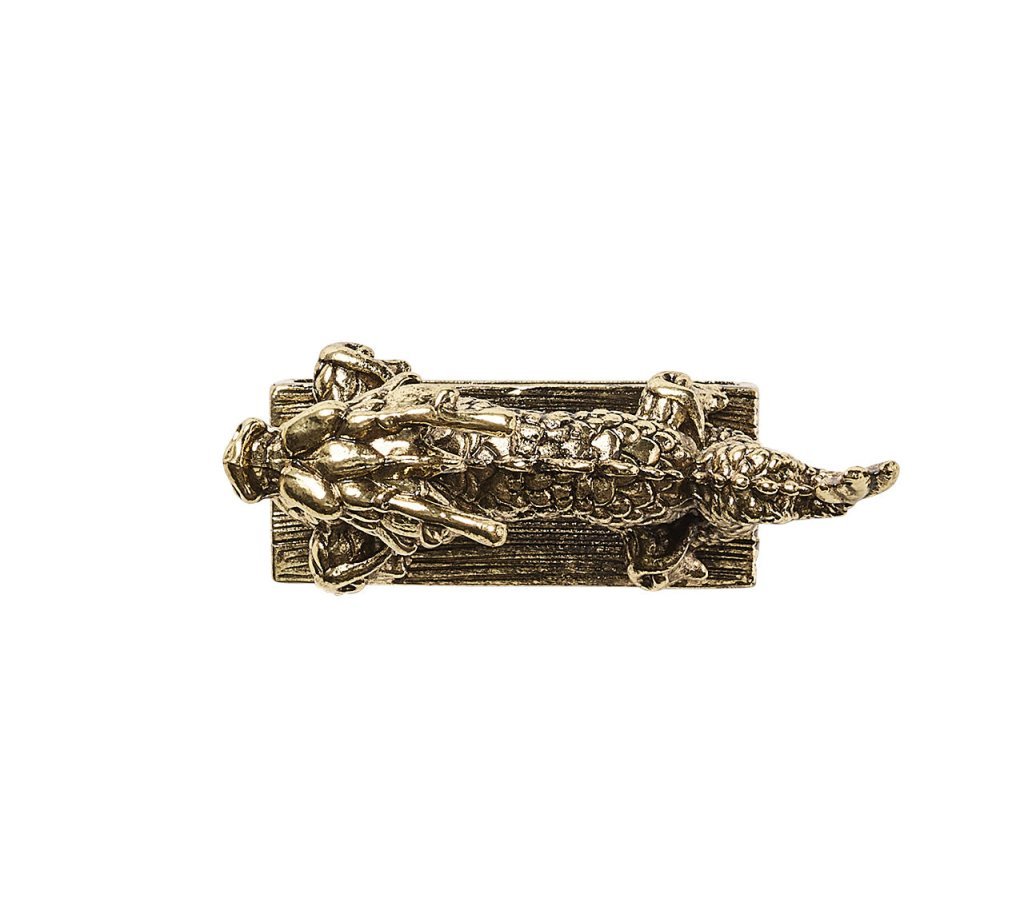 Orient Napkin Ring in Gold Set of 4 in a Gift Box by Kim Seybert - Top View