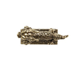 Orient Napkin Ring in Gold Set of 4 in a Gift Box by Kim Seybert - Top View