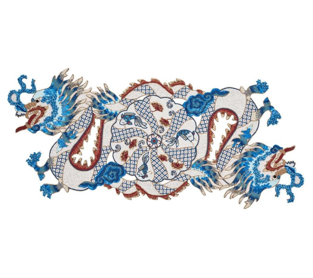 Orient Table Runner - Chinoiserie Dragon Runner by Kim Seybert at Fig Linens and Home 1