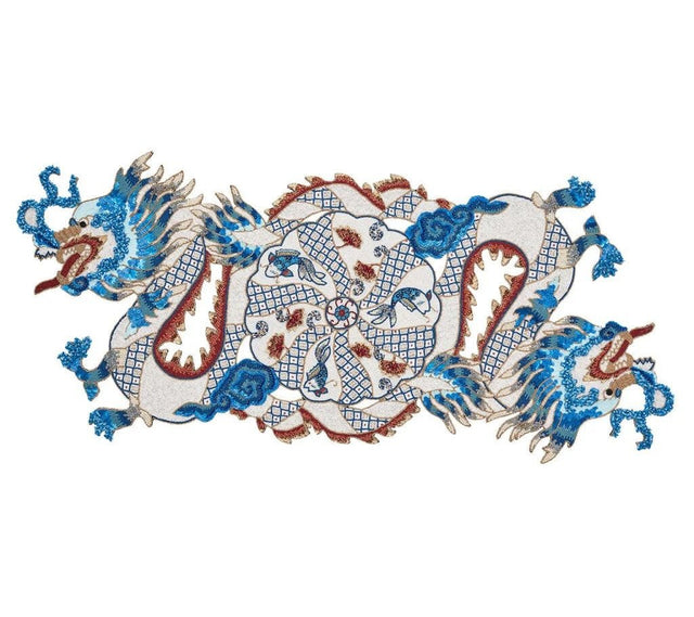 Orient Table Runner - Chinoiserie Dragon Runner by Kim Seybert at Fig Linens and Home 1