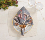 Paisley Vine Blue/Gray Napkin Detail 2 | Kim Seybert at Fig Linens and Home