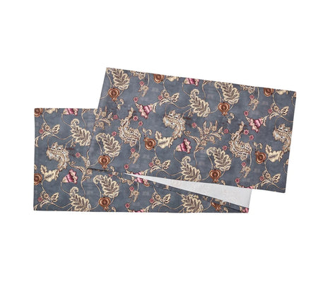 Paisley Vine Blue/Gray Table Runner | Kim Seybert at Fig Linens and Home