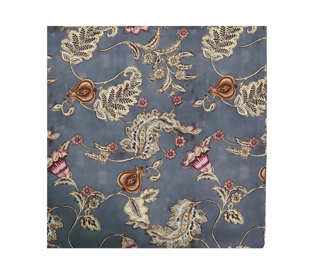Paisley Vine Blue/Gray Table Cloth Detail 4 | Kim Seybert at Fig Linens and Home