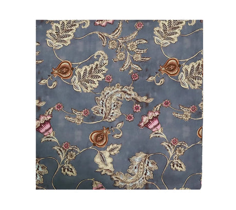 Paisley Vine Blue/Gray Table Cloth Detail 4 | Kim Seybert at Fig Linens and Home