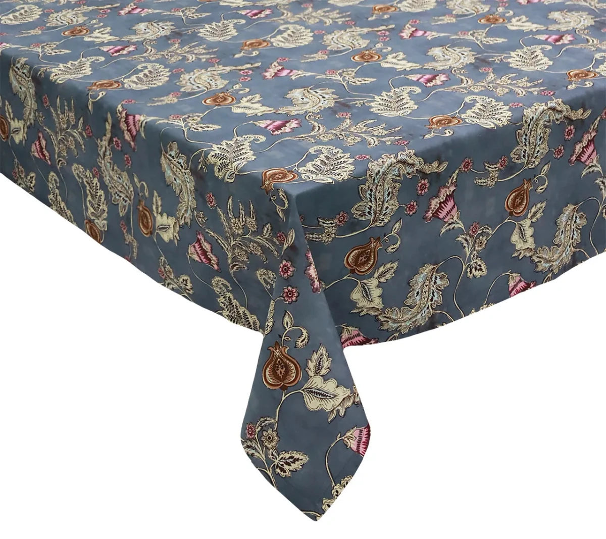 Paisley Vine Blue/Gray Table Cloth | Kim Seybert at Fig Linens and Home