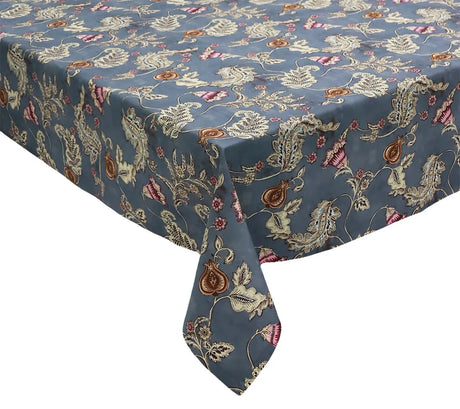 Paisley Vine Blue/Gray Table Cloth | Kim Seybert at Fig Linens and Home