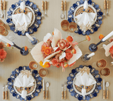 Palmera Napkins in White, Natural & Gold Set of 4 by Kim Seybert at Fig Linens and Home - View 2