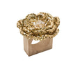 Pareo Natural/Gold Napkin Ring | Kim Seybert at Fig Linens and Home