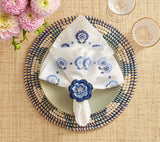 Pareo Napkin Ring in Periwinkle & Blue by Kim Seybert at Fig Linens and Home 3
