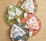 Pareo Napkin Ring in Pink & Orange Kim Seybert - All Colors Shown at Fig Linens and Home