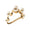 Pearl Drift Napkin Ring in Pearl & Gold Set of 4 by Kim Seybert at Fig Linens and Home 1