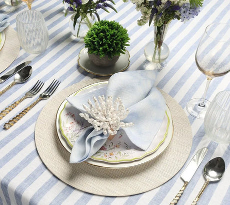 Portofino Placemat in Natural Set of 4 by Kim Seybert - Lifestyle at Fig Linens and Home