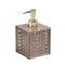 Reed Soap Dispenser in Brown Kim Seybert Brown 3.5"L x 3.5"W x 6.5"H at FIG LINENS AND HOME 1