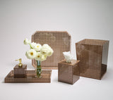 Reed Soap Dispenser in Brown Kim Seybert Brown 3.5"L x 3.5"W x 6.5"H at FIG LINENS AND HOME 2