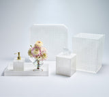 Reed White Soap Dispenser Detail 2 | Kim Seybert at Fig Linens and Home