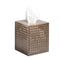 Reed Tissue Box in Brown Kim Seybert Brown 5.25"L x 5.25"W x 6.3"H at FIG LINENS AND HOME 1