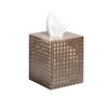 Reed Tissue Box in Brown Kim Seybert Brown 5.25"L x 5.25"W x 6.3"H at FIG LINENS AND HOME 1