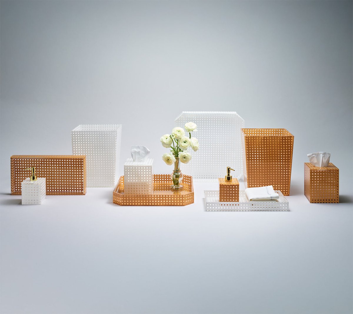 Reed White Tissue Box Detail 4 | Kim Seybert at Fig Linens and Home