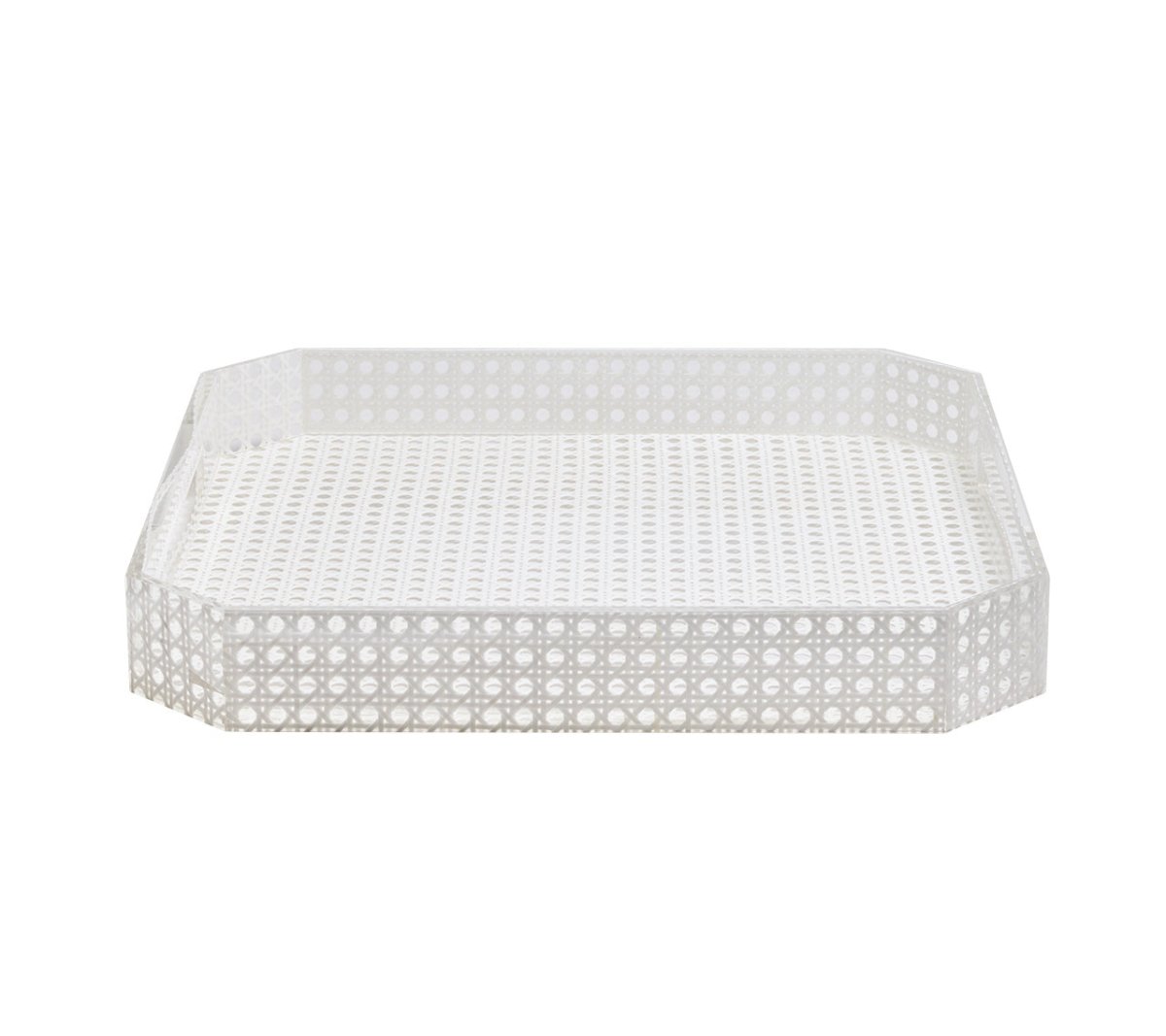 Reed White Vanity Tray | Kim Seybert at Fig Linens and Home