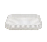 Reed White Vanity Tray | Kim Seybert at Fig Linens and Home