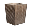 Reed Waste Basket in Brown Kim Seybert Brown 9.5"L x 9.5"W x 11.75"H at FIG LINENS AND HOME 1