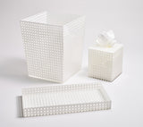 Reed Waste Basket in White by Kim Seybert at Fig Linens and Home - View 2