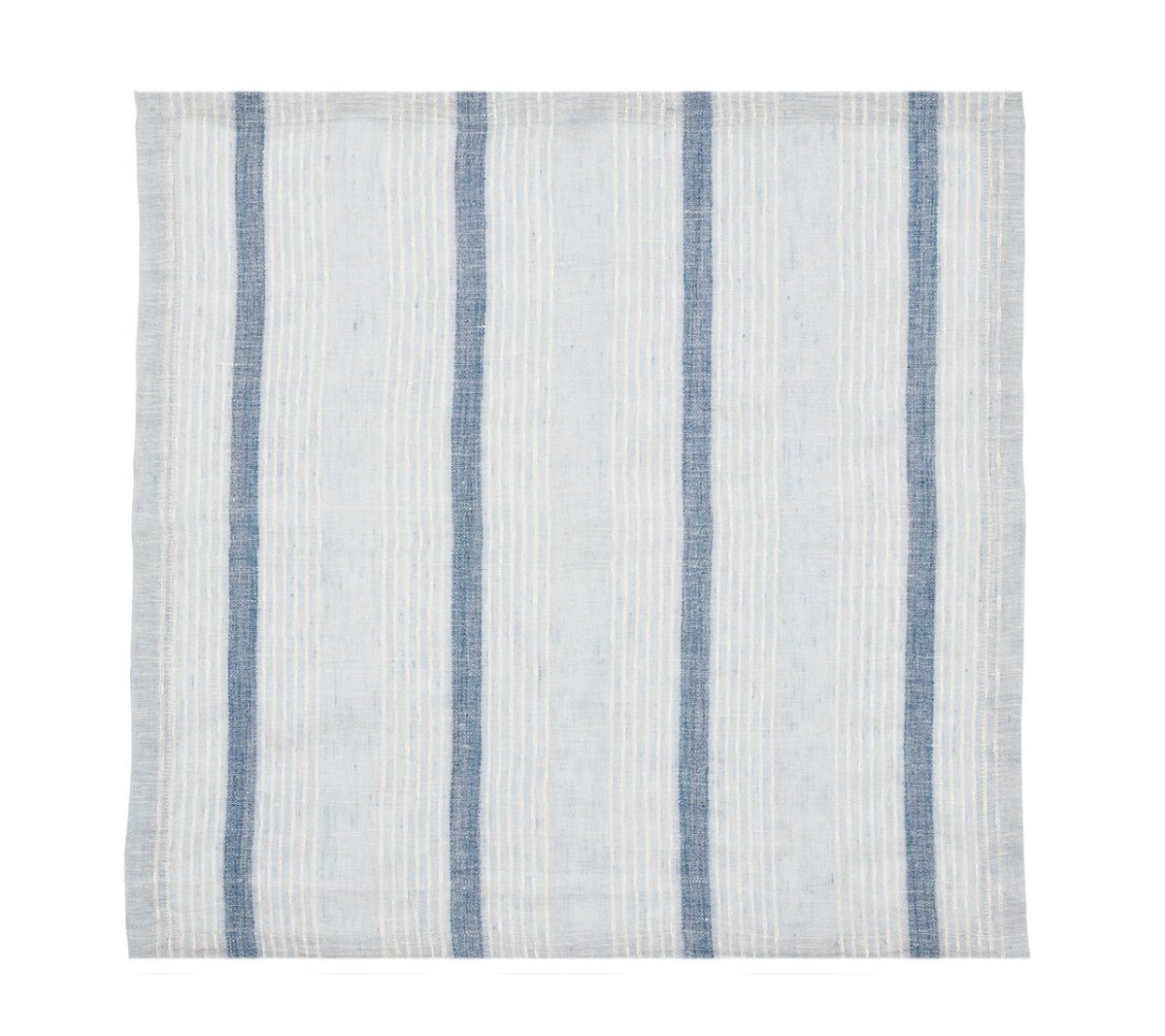 Ribbon Stripe Cloth Napkins in Ivory & Blue Set of 4 | Kim Seybert at Fig Linens and Home 3