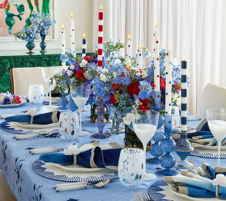 Ripple Blue Candlestick Detail 5 | Kim Seybert at Fig Linens and Home