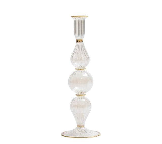 Ripple Candle Holder in Clear by Kim Seybert at Fig Linens and Home