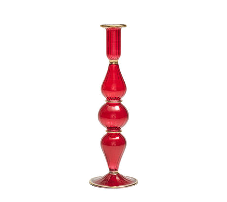 Ripple Ruby Candlestick Detail 2 | Kim Seybert at Fig Linens and Home