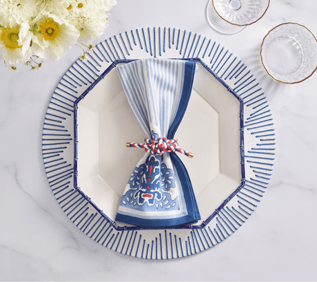 Rope Knot Napkin Ring in Red, White, Blue by Kim Seybert at Fig Linens and Home - View 4