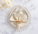 Round Bamboo Placemat in White Set of 4 by Kim Seybert at Fig Linens and Home - Image 12