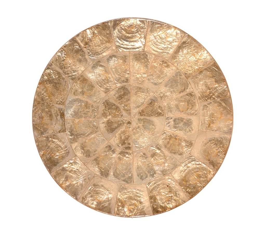 Round Capiz Champagne Placemat | Kim Seybert at Fig Linens and Home