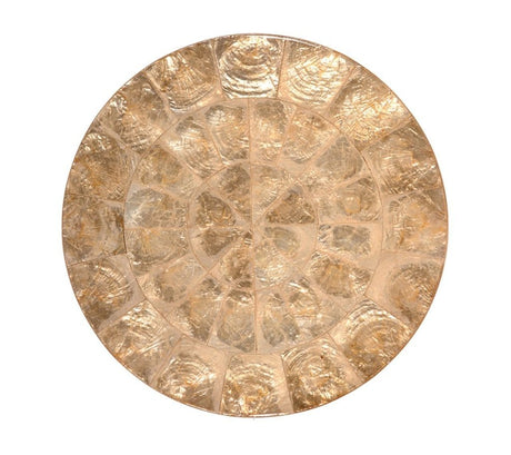 Round Capiz Champagne Placemat | Kim Seybert at Fig Linens and Home