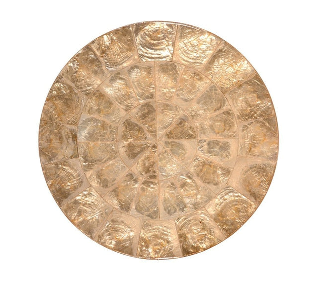 Round Capiz Champagne Placemat | Kim Seybert at Fig Linens and Home
